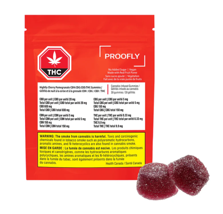 Proofly : Nightly Cherry Pomegranate Gummies (30pk)