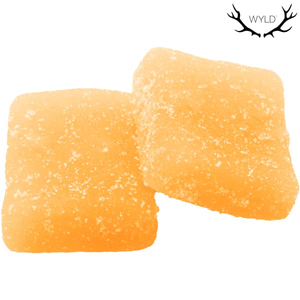 WYLD : Real Fruit Blood Orange 3:1 CBD:THC Gummies (2x15mg CBC : 5mg THC)