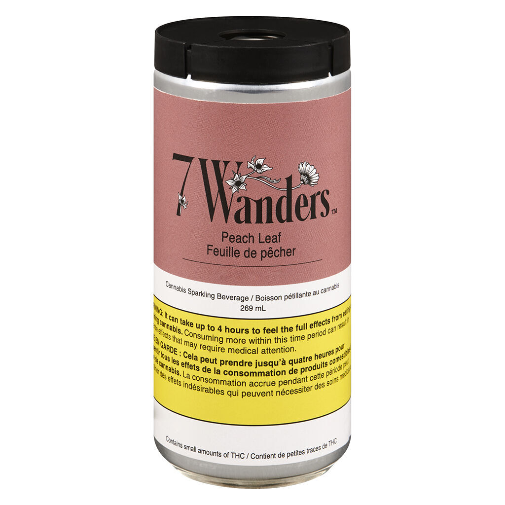 7 Wanders - Peach Leaf Cbd Canbis Sparkling Beverage -  Blend 269Ml