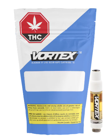 Vortex : SINGLE STRAIN LIVE RESIN VAPE CART - Vortex : ALASKAN TF LIVE RESIN VAPE CART (1g)