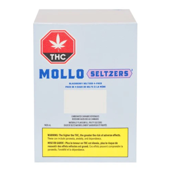 Mollo Seltzers : Blackberry Seltzer THC:CBG (4pk)