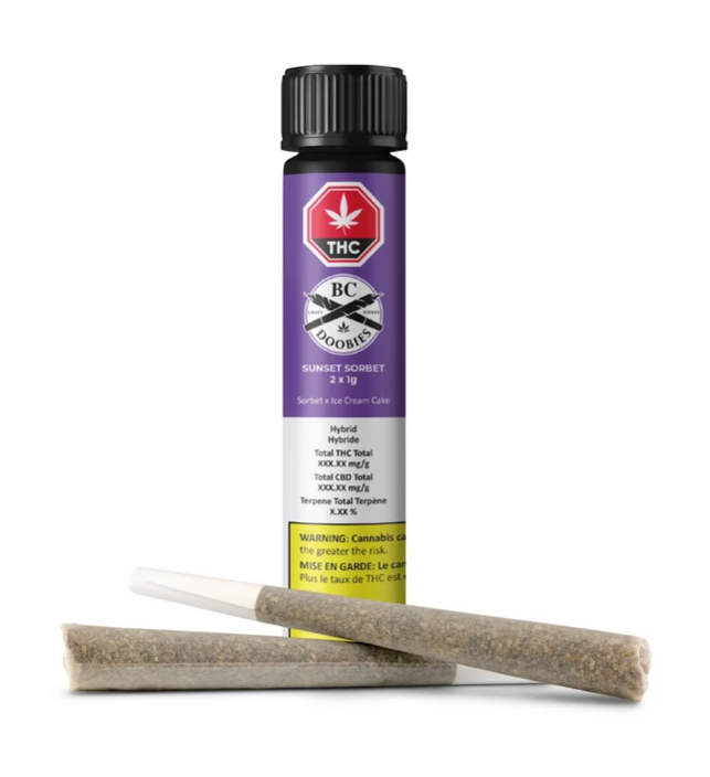 BC Doobies : Sunset Sorbet Pre-Rolls (2pk)