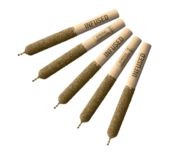 General Admission - Pineapple Drift Distillate Infused Pre-Rolls - General Admission : Pineapple Drift Distillate Infused Pre-Rolls (5x.5g)