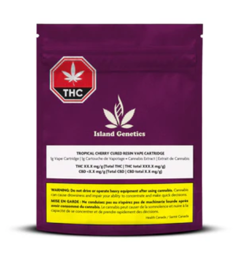 Island Genetics - Tropical Cherry Cured Resin Vape Lto Cartridge - Island Genetics : Tropical Cherry Cured Resin Vape Cartridge (1g)