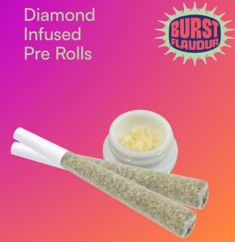 Terra Labs : Raspberry Storm Diamond Infused Pre-Rolls - Terra Labs : Raspberry Storm Infused Pre-Rolls (3x.5g)