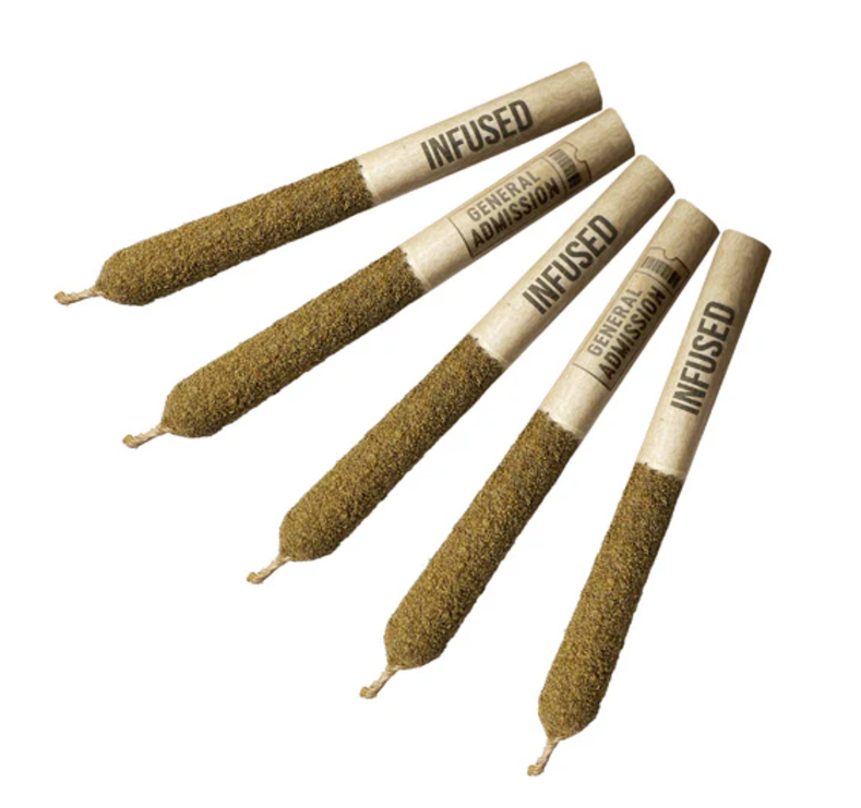 General Admission : Passion Fruit Dream Distillate Infused Pre-Rolls (5x.5g)