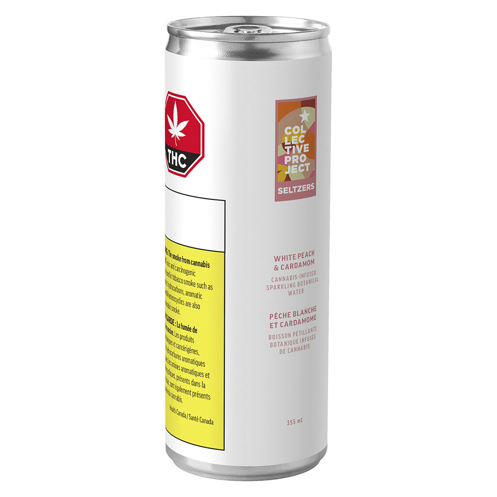 Collective Project - White Peach & Cardamom Sparkling Water - 355Ml