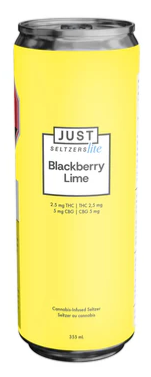 Just Seltzers Lite : Blackberry Lime THC & CBG Seltzer