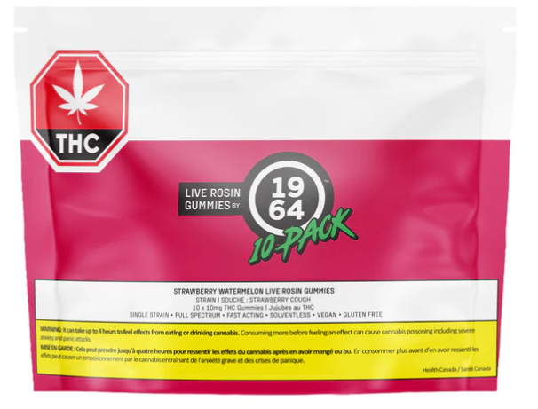 1964 : Strawberry Watermelon Live Rosin Gummies (10pk)