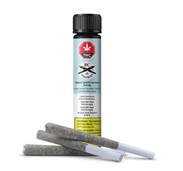 Bc Doobies - Great White Shark Pre-Rolls - BC Doobies : Great White Shark Pre-Rolls (3x0.5g)