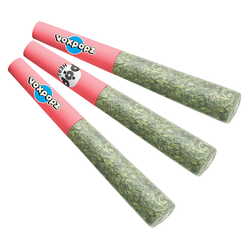 VOX POPZ : WATERMELON PUNCH CRUSHABLE PRE-ROLL (WATERMELON OG) - WATERMELON PUNCH CRUSHABLE PRE-ROLL (WATERMELON OG) (3 X .5G)