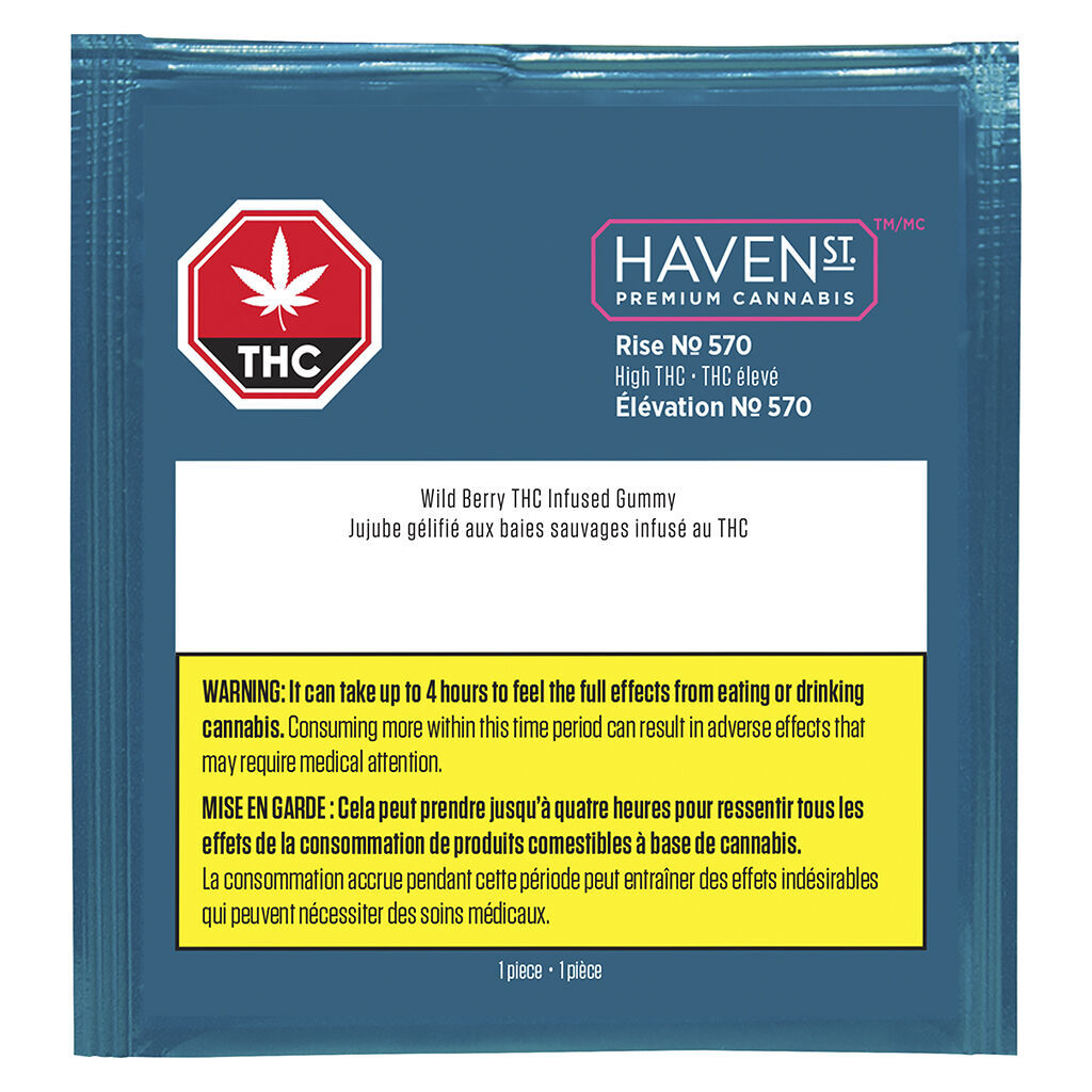 Haven St. Premium Cannabis - Rise No. 570 Wild Berry Gummy - Sativa 12G