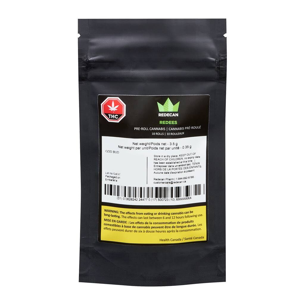 Redees : GOD BUD PRE-ROLL (3.5g)