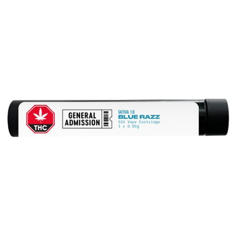 General Admission : Blue Razz Sativa 510 Thread Cartridge (0.95G)