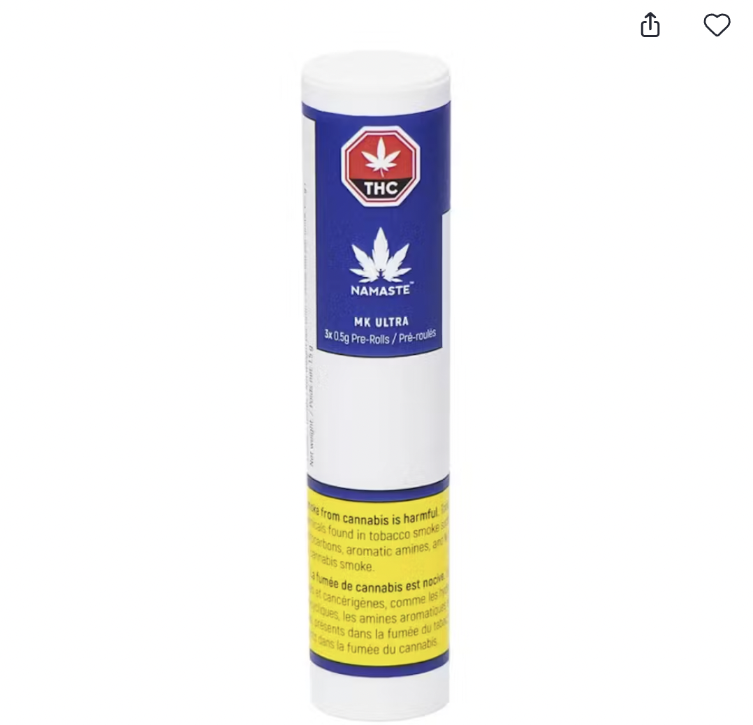Namaste : MK ULTRA PRE-ROLL (0.5g)