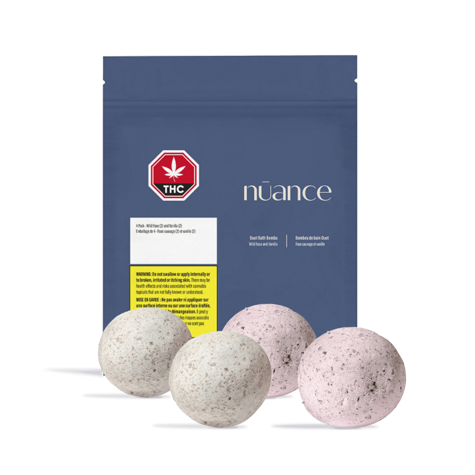 Nuance - Duet Bath Bombs - Wild Rose & Vanilla -  Blend 308G