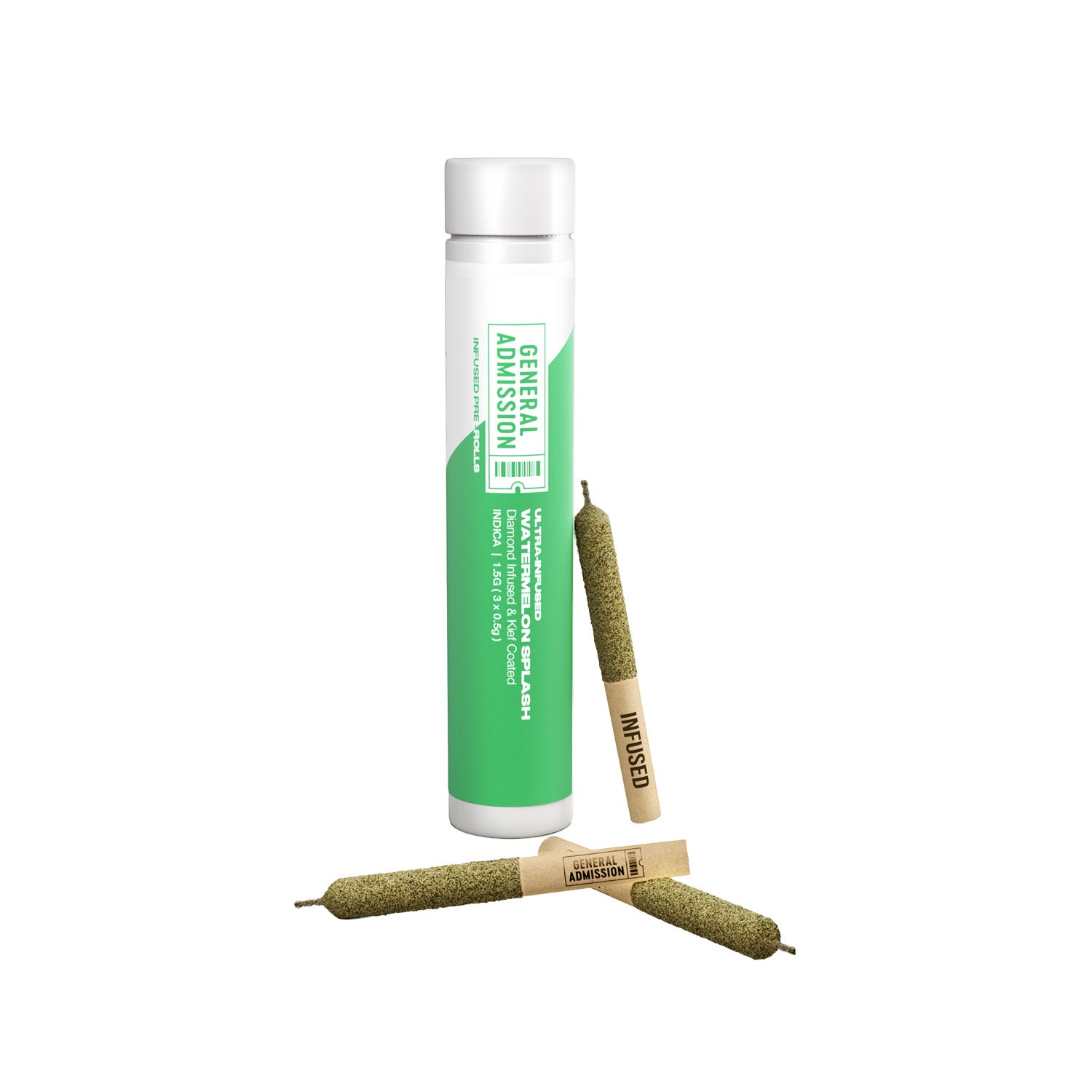 General Admission - Watermelon Splash Diamond Infused Pre-Rolls - 1.5G