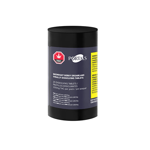 Portals : Midnight Berry Dreamland Orally Dissolving Tablets (20x5mgTHC:2mgCBD:2mgCBN)