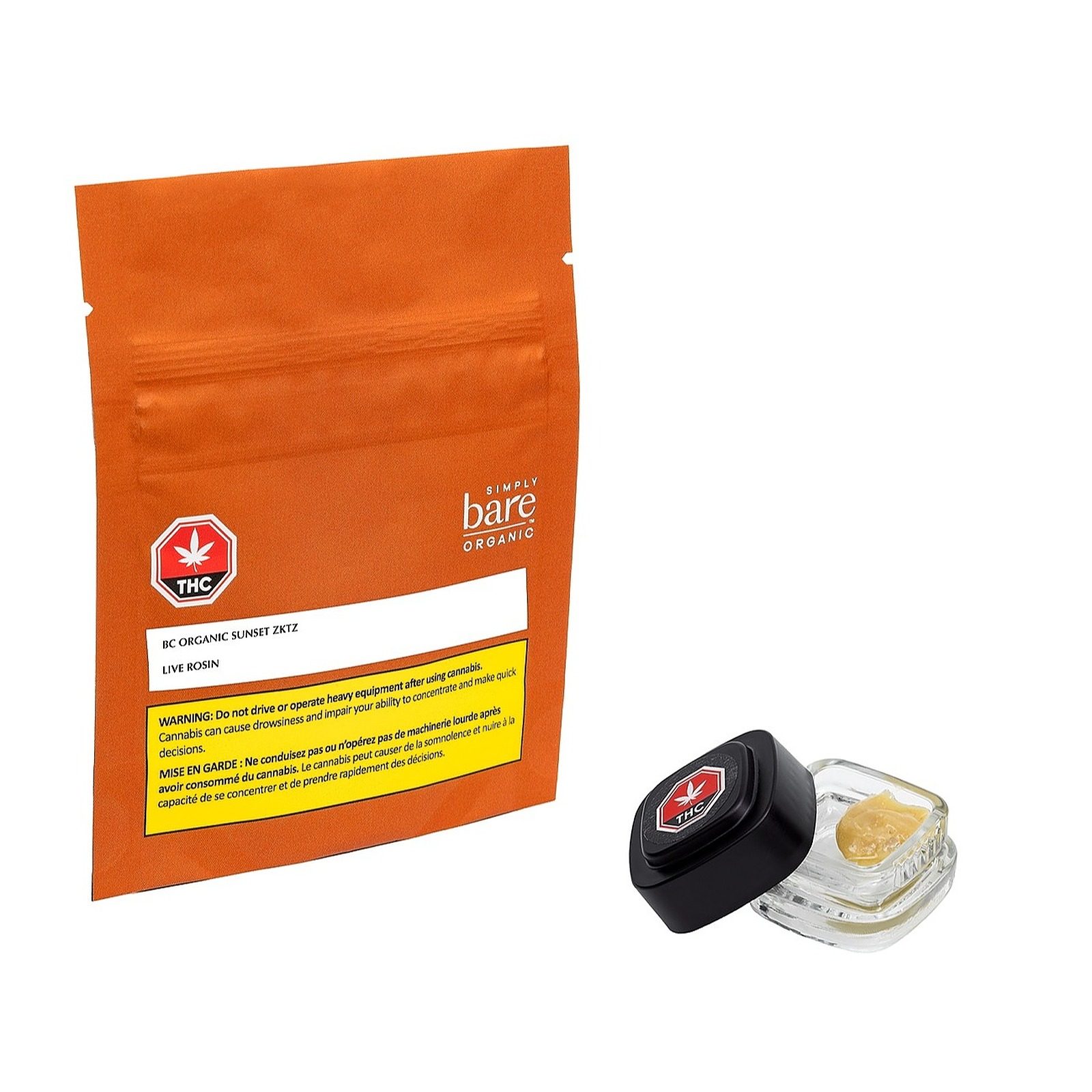 SIMPLY BARE : BC ORGANIC SUNSET ZKTZ LIVE ROSIN (1g)