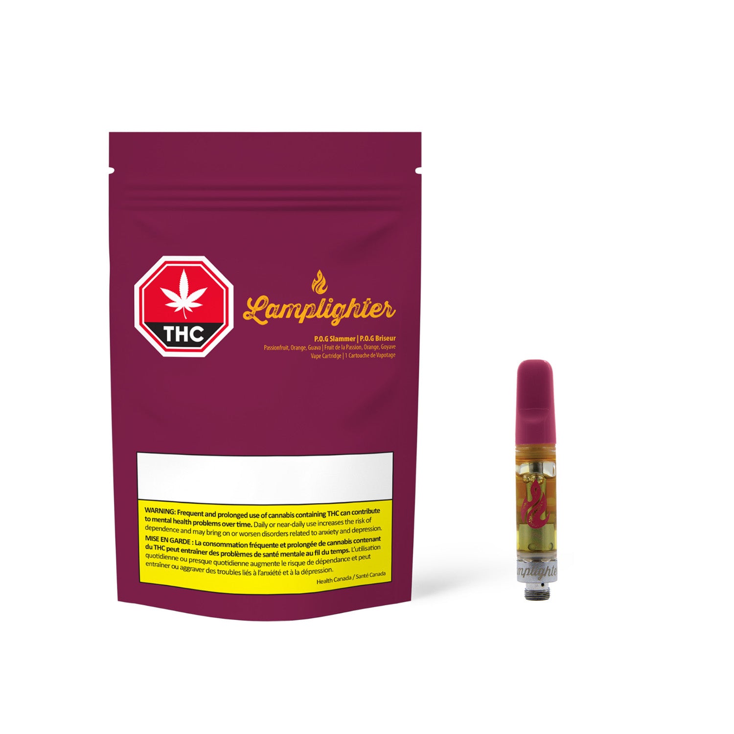 Lamplighter : P.O.G. SLAMMER PASSIONFRUIT ORANGE GUAVA CARTRIDGE - P.O.G. SLAMMER PASSIONFRUIT ORANGE GUAVA CARTRIDGE (1g)