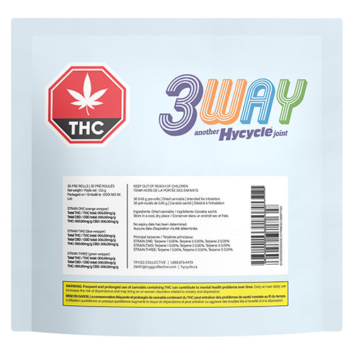 Hycycle : 3WAY VARIETY PACK PRE-ROLLS - 3WAY VARIETY PACK PRE-ROLLS (30x0.45g)