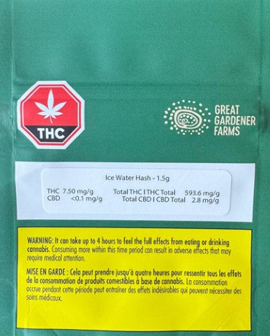 Great Gardener Farms : Ice Water Hash (1.5g)