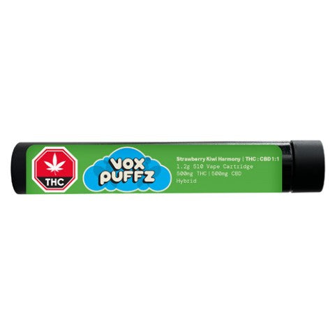 Voxpuffz : Strawberry Kiwi Harmony THC:CBD Cartridge (1.2g)