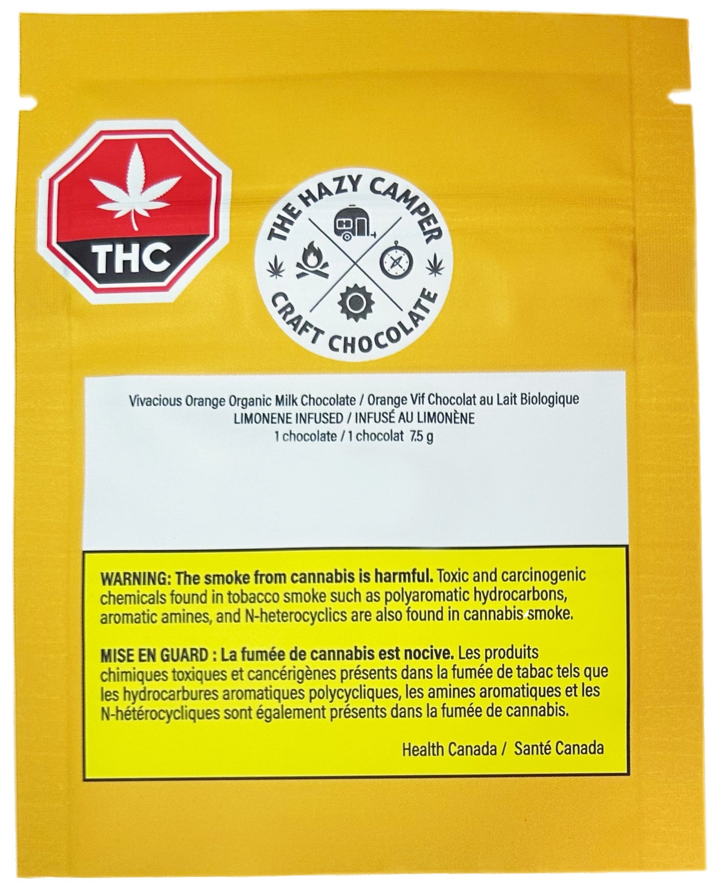 The Hazy Camper - Vivacious Orange Organic Milk Chocolate - 7.5G