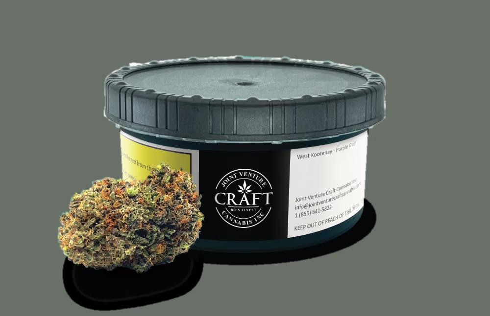 JOINT VENTURE CRAFT CANNABIS : CRAFT - WEST KOOTENAY PURPLE GOD