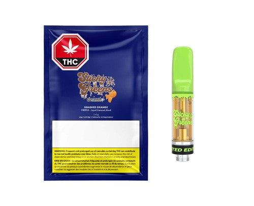 Sticky Greens : Smashed Orange Liquid Diamond Blend Cart (1g)