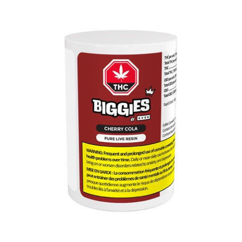 Biggies By Even : Cherry Cola Pure Live Resin Chews (4x2.5mgTHC)