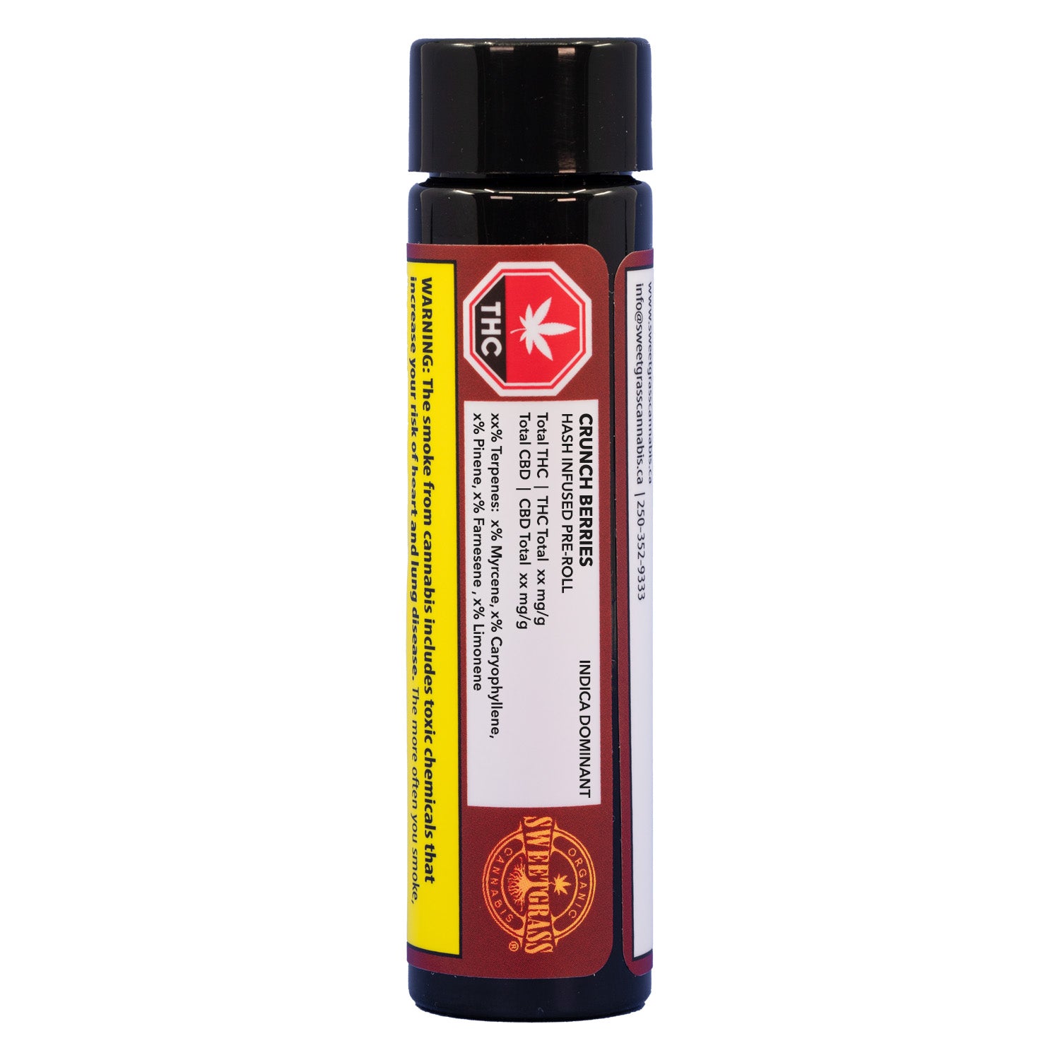 Sweetgrass Organic Cannabis - Organic Crunch Berries Hash Infused Pre-Roll - 1G