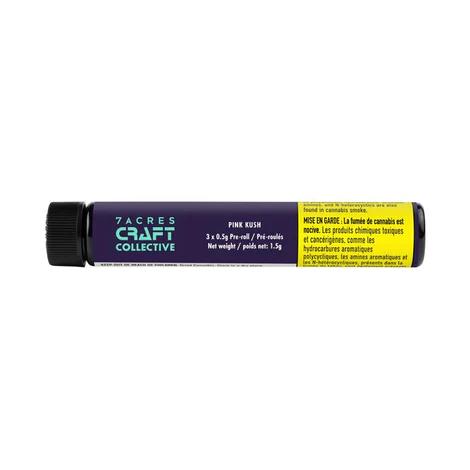 7ACRES : CRAFT COLLECTIVE PINK KUSH PRE-ROLLS (3 x .05g)