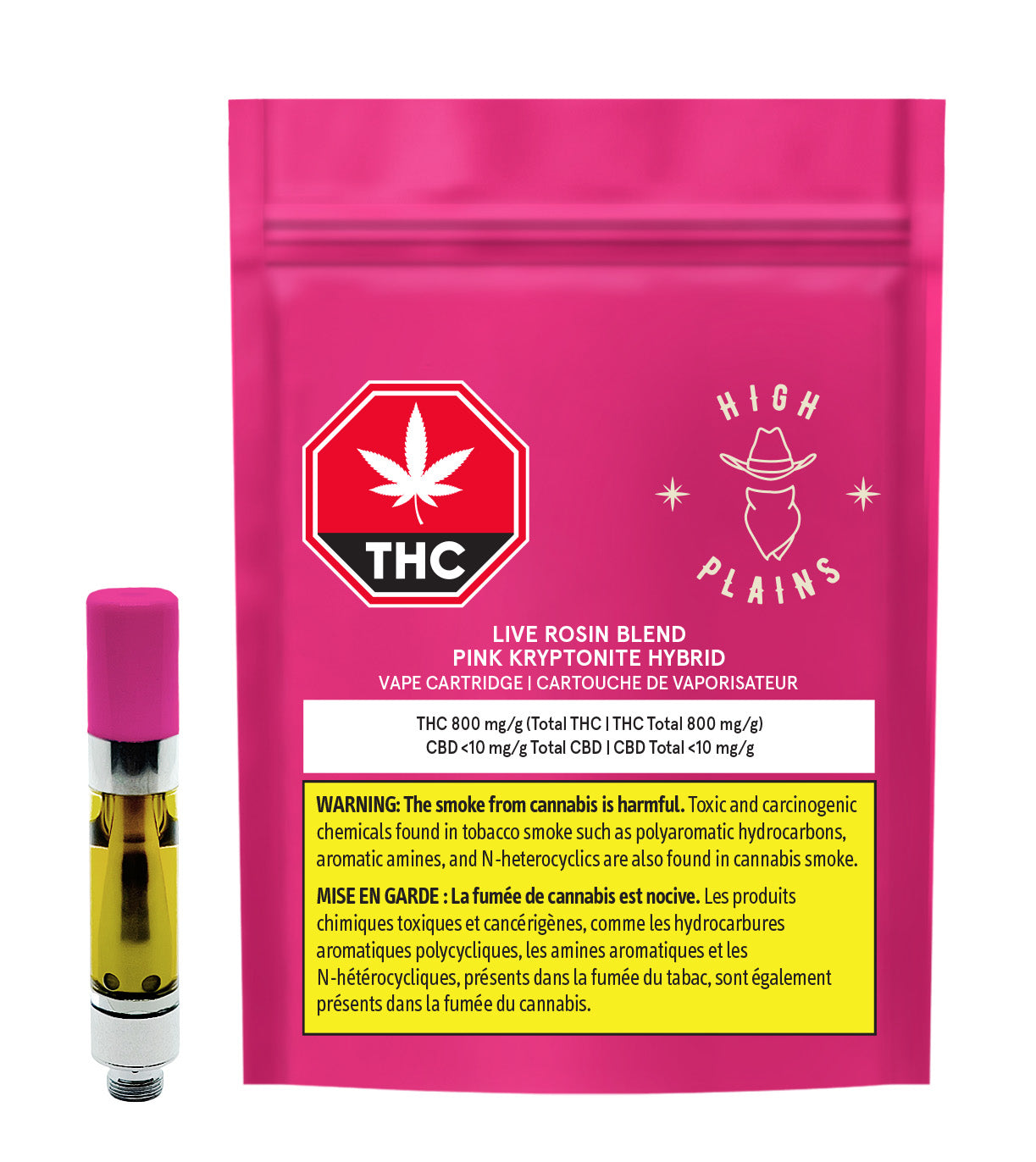 High Plains : Live Rosin Blend Pink Krypt Cart (1g)