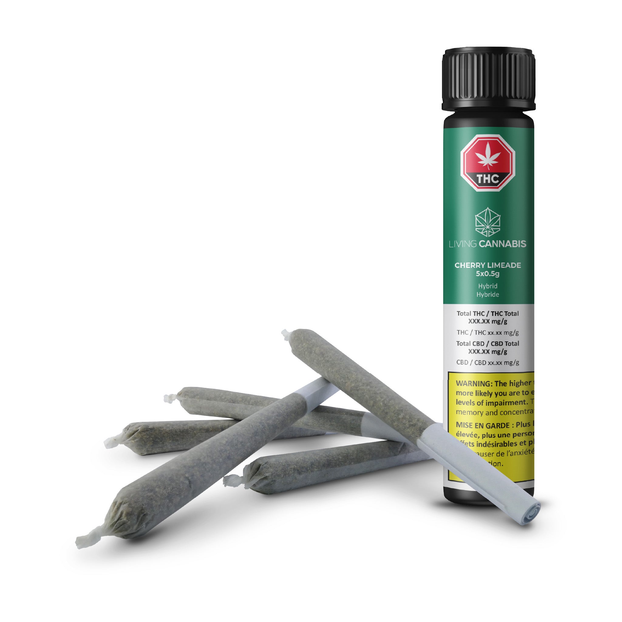 Living Cannabis : Cherry Limeade Pre-Rolls (5x0.5g)