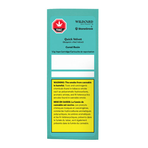 Wildcard Extracts X Stonegrove : Quick Velvet Cured Resin Cartridge (1g)