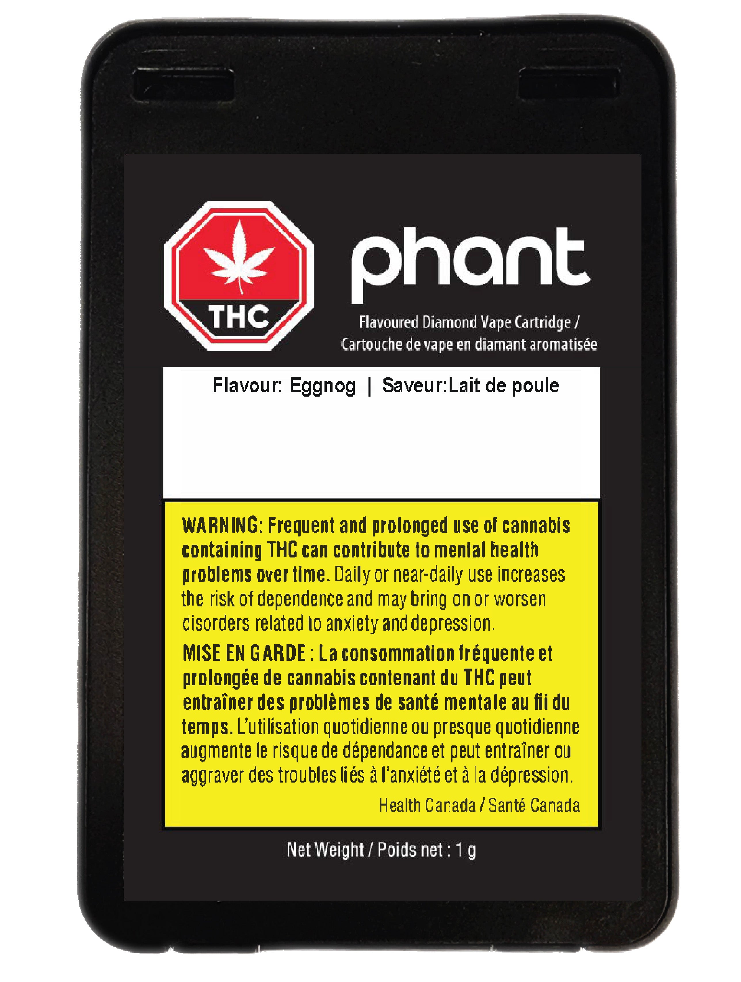 Phant - Egg Nog Flavored Diamond Vape Cartridge - 1G