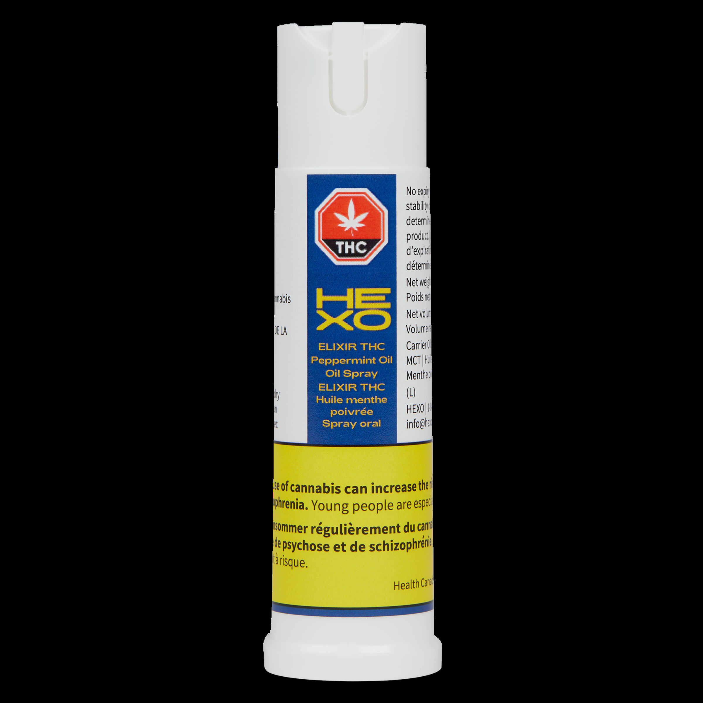 HEXO : ELIXIR THC PEPPERMINT ORAL SPRAY (15mL)
