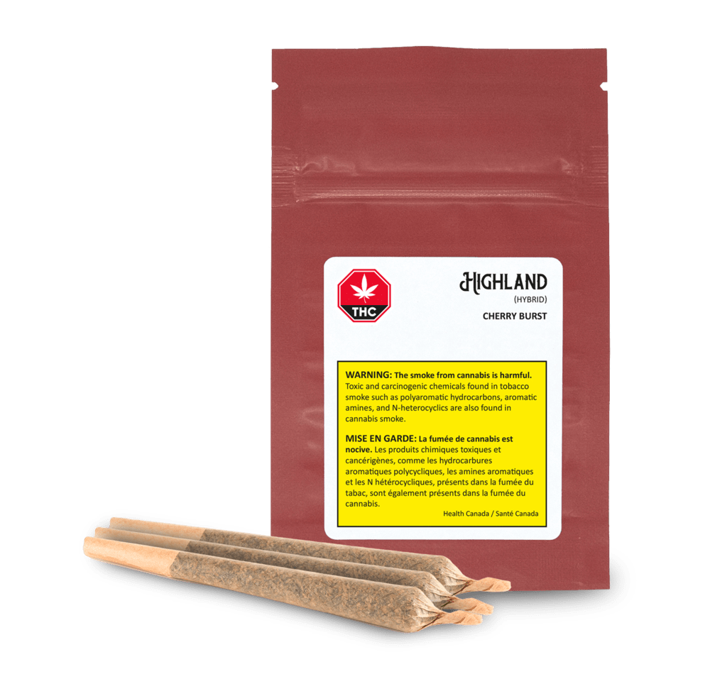 HIGHLAND GROW : CHERRY BURST PRE-ROLLS (3x0.5g)