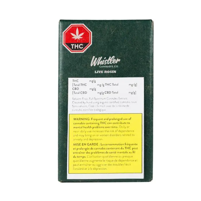 Whistler Cannabis Co. : LIVE ROSIN (1g)
