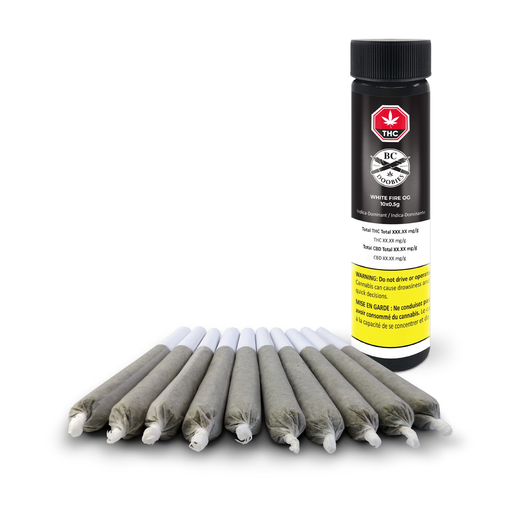 Bc Doobies : White Fire Og Pre-Rolls (10x0.5g)