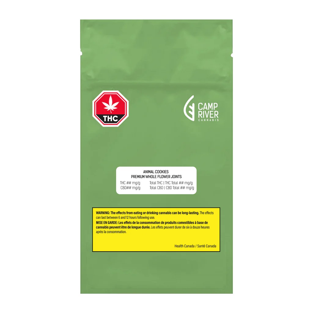 CAMP RIVER CANNABIS : ANIMAL COOKIES PREMIUM WHLE FLWR JOINTS - ANIMAL COOKIES PREMIUM WHLE FLWR JOINTS (3x0.5g)