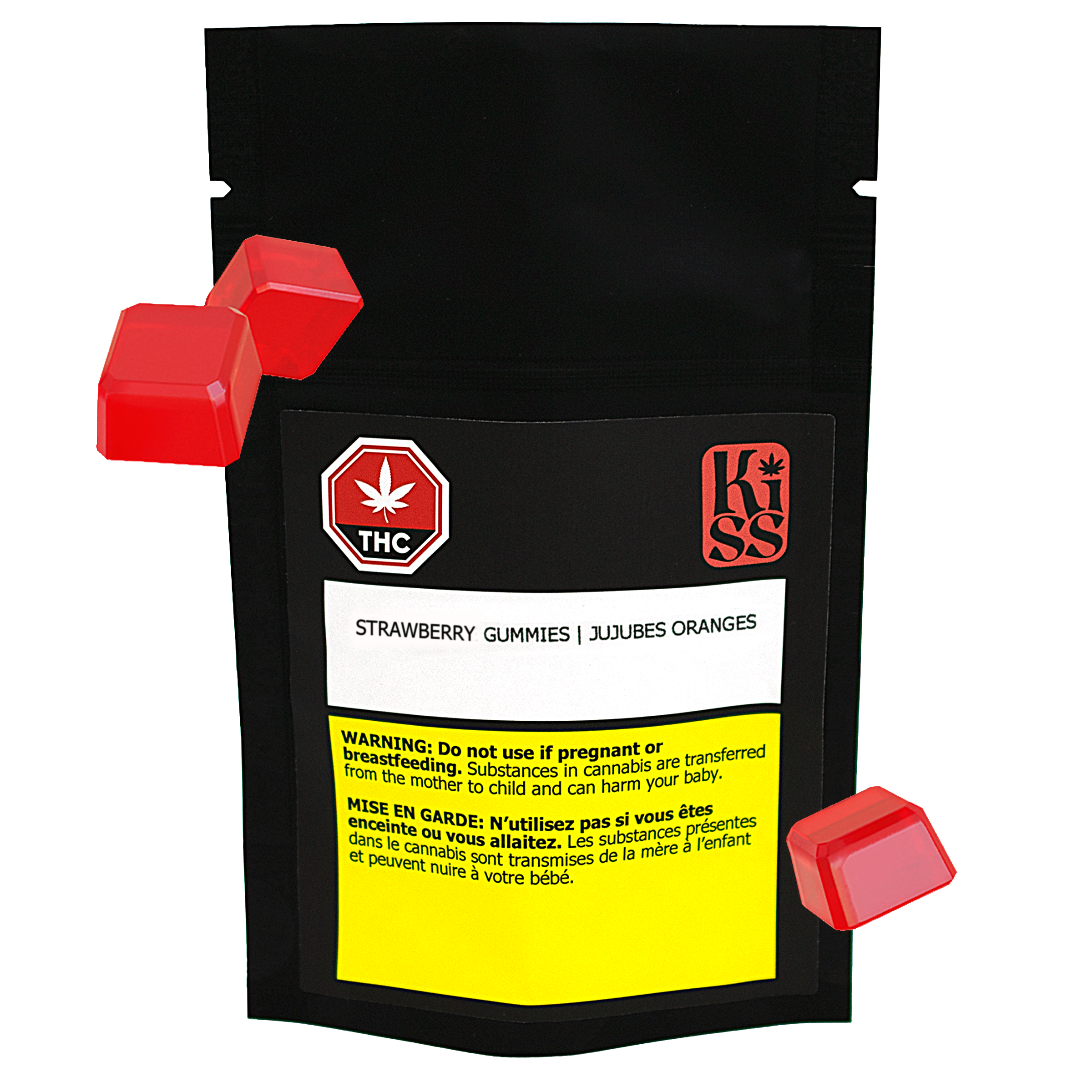 THC BioMed : THC KISS STRAWBERRY GUMMIES - THC KISS STRAWBERRY GUMMIES (4x2.5mg)