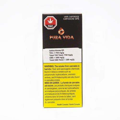 PURA VIDA : SATIVA HONEY OIL CARTRIDGE (0.5g)