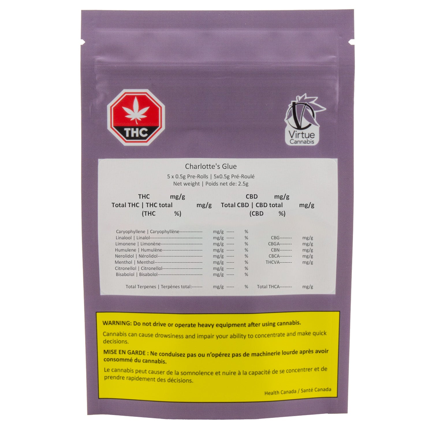 Virtue Cannabis - Charlotte'S Glue Pre-Rolls Lto - 2.5G