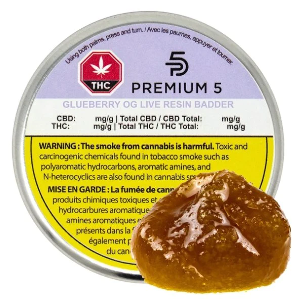 Premium 5 - Glueberry Og Live Resin Badder -   1G