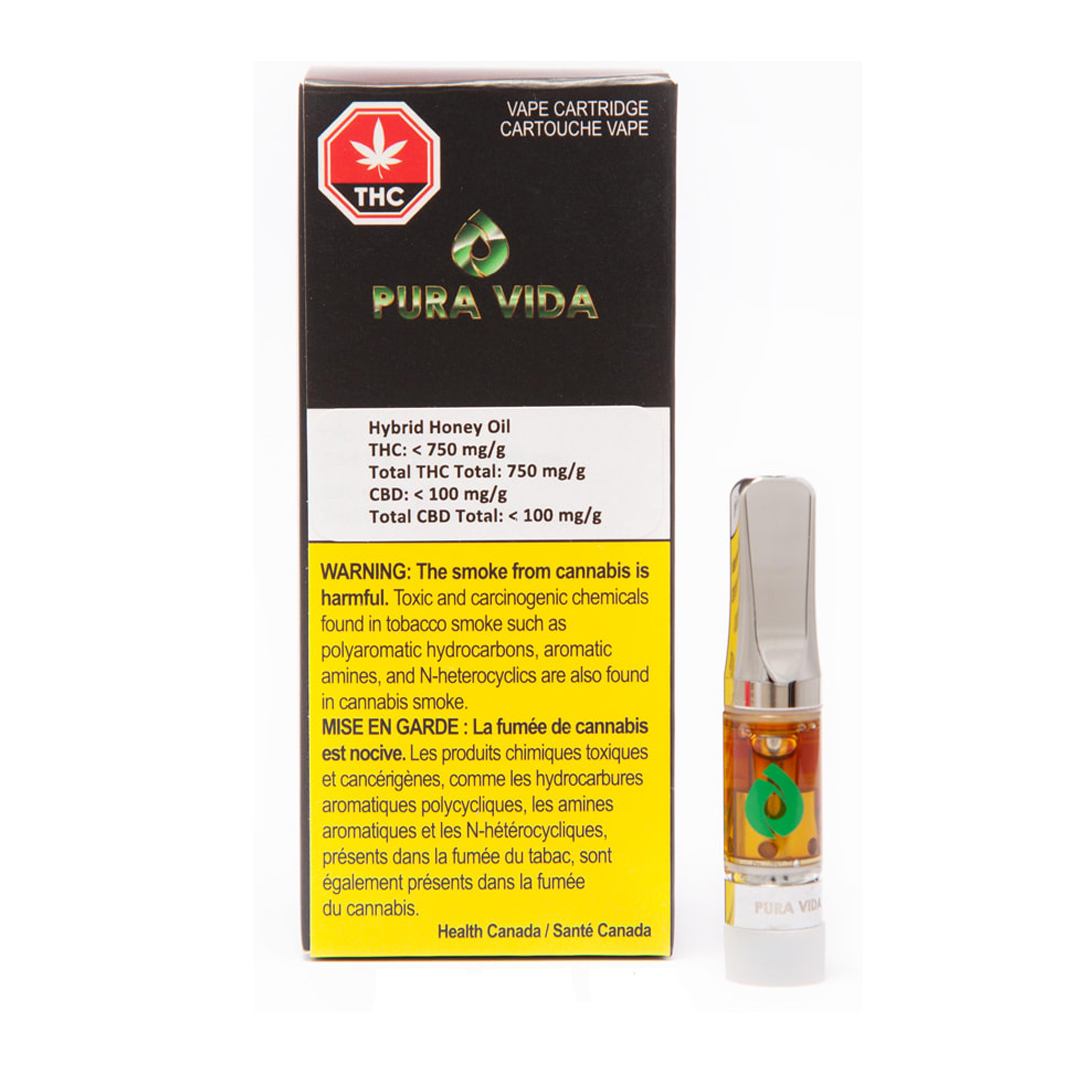 Pura Vida - Hybrid Honey Oil Cartridge -  Hybrid 0.5G