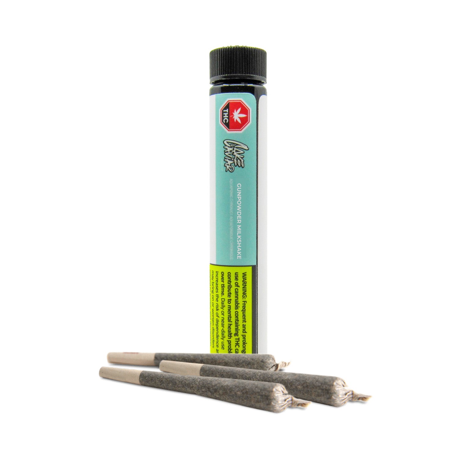 Cake & Caviar by Habitat : ORGANIC GUNPOWDER MILKSHAKE PRE-ROLLS - ORGANIC GUNPOWDER MILKSHAKE PRE-ROLLS (3 x .5g)