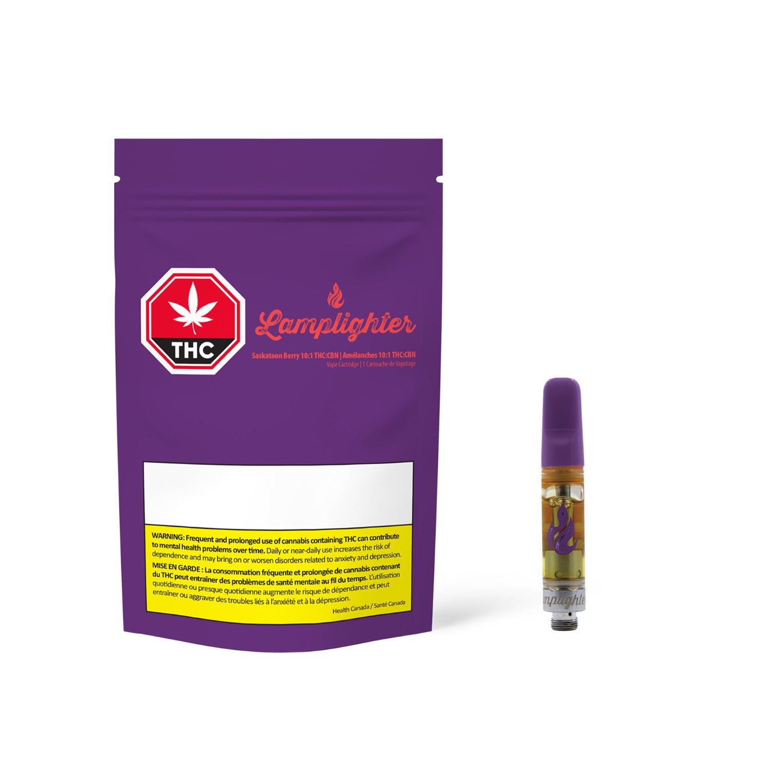 Lamplighter : SASKATOON BERRY 10:1 THC:CBN VAPE CARTRIDGE - SASKATOON BERRY 10:1 THC:CBN VAPE CARTRIDGE (1g)