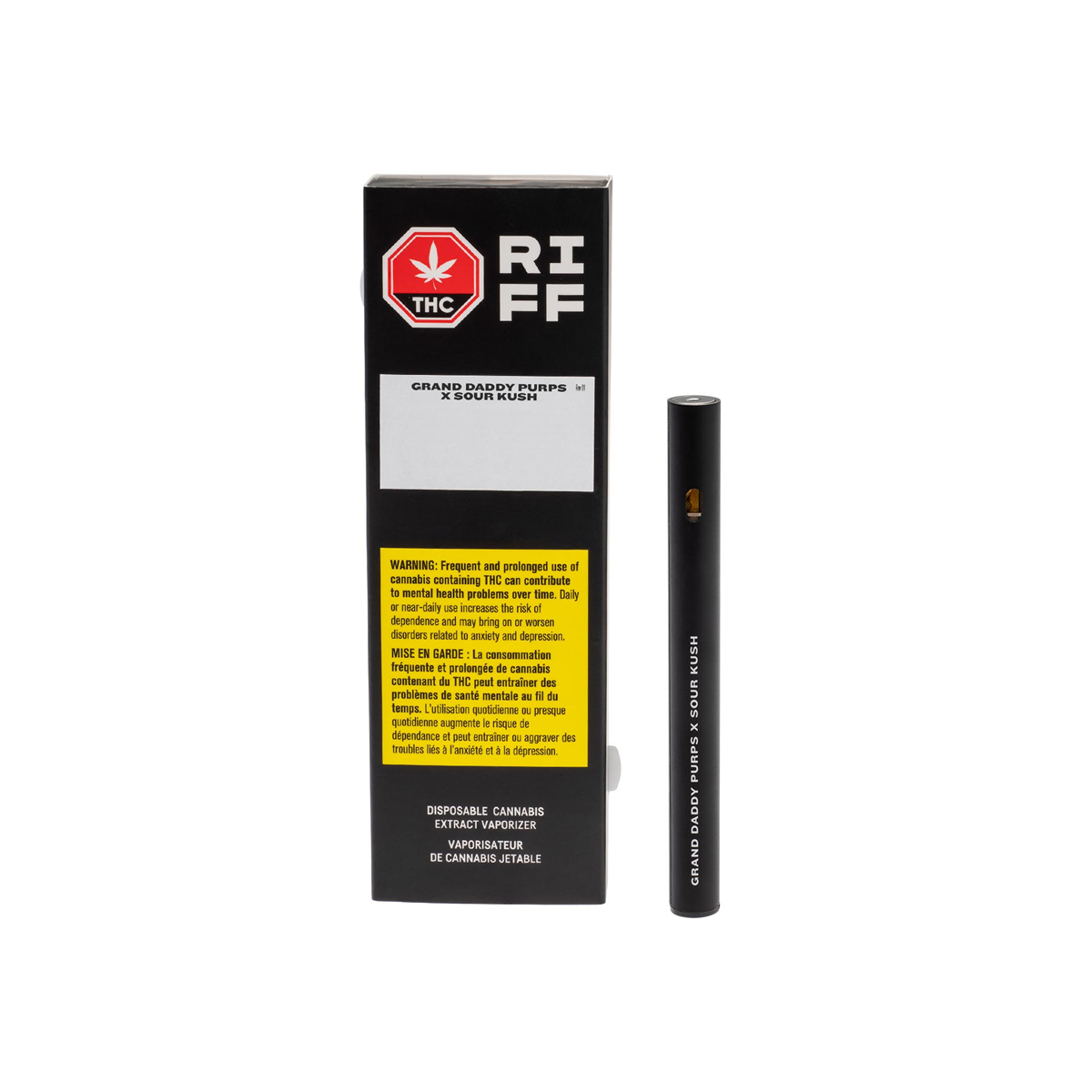 Riff : GRAND DADDY PURPS X SOUR KUSH DISPOSABLE (0.25g)